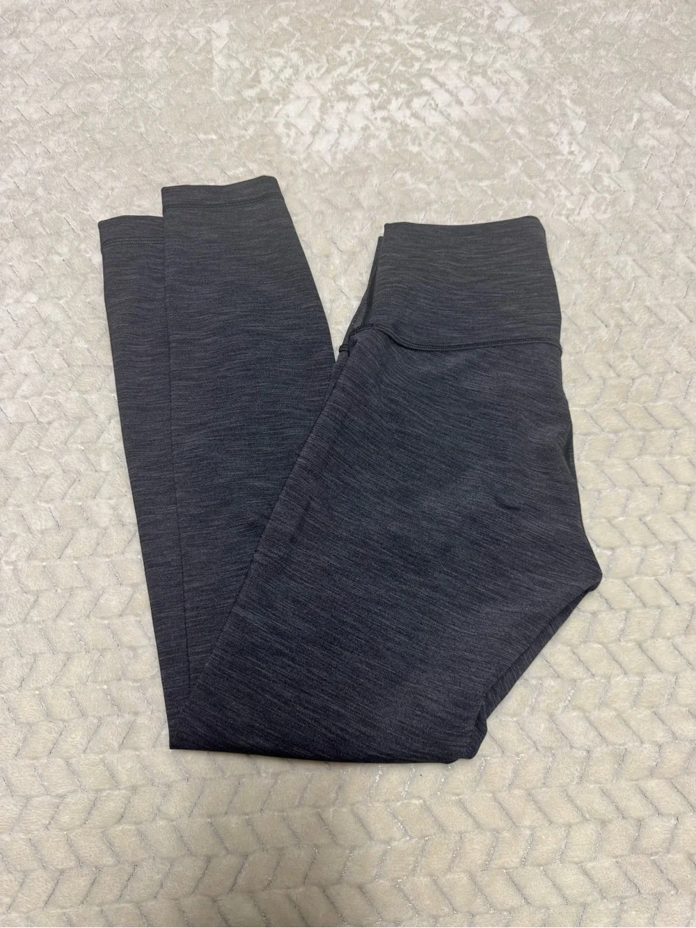 lululemon athletica Girls' Charcoal Black Space-Dye Leggings